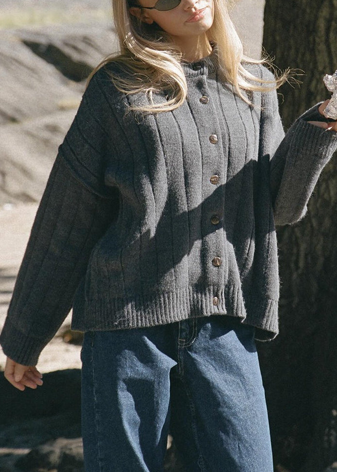Soft Rib Relaxed Cardigan