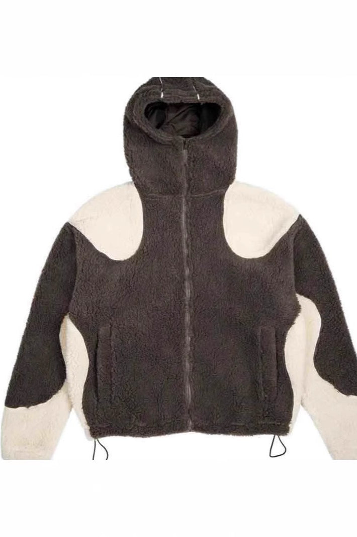 Sherpa Panel Zip Hoodie