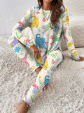 Women's Stretching Kitten Pajama Set