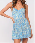 Daniele Blue Floral Mini Dress