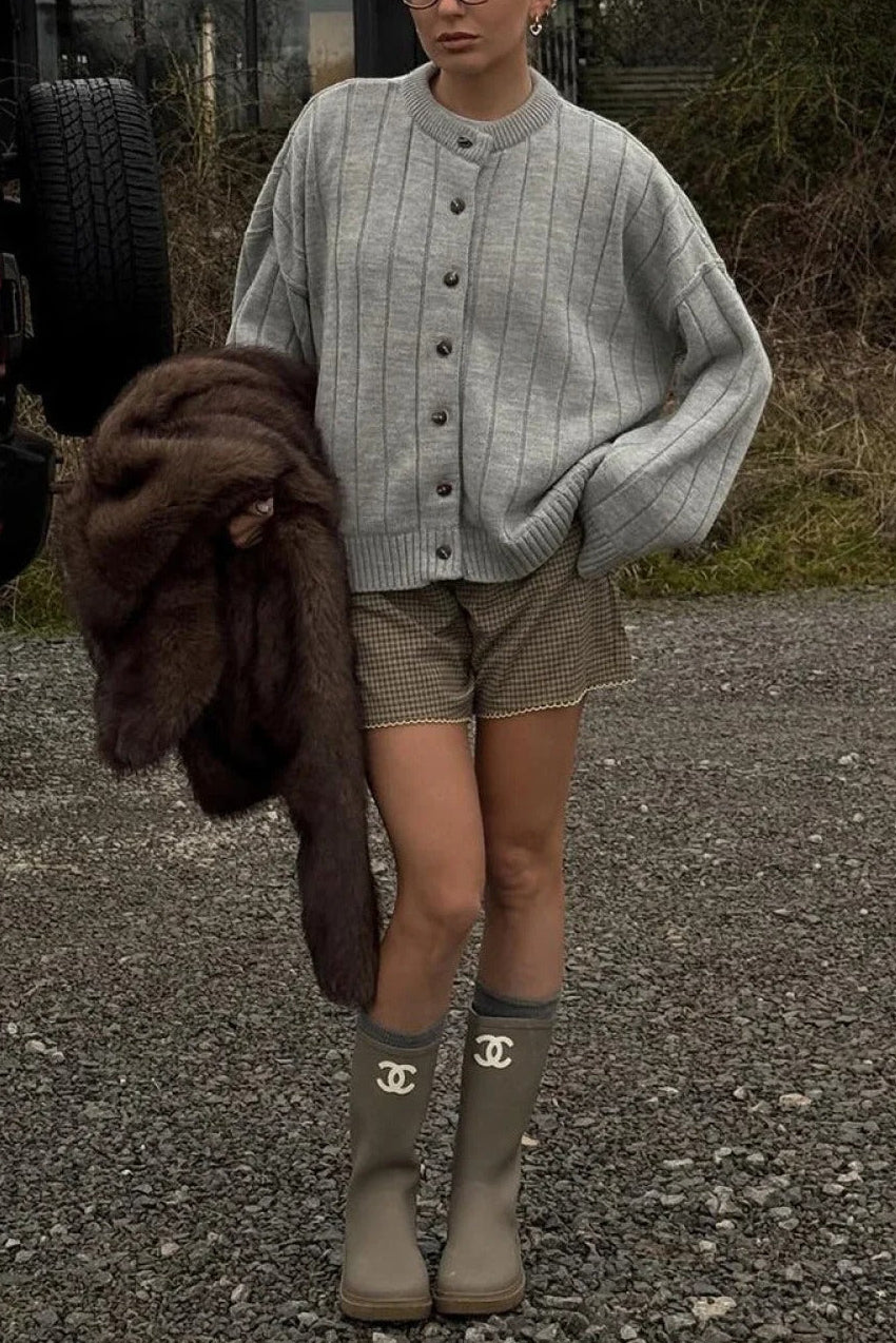 Soft Rib Relaxed Cardigan