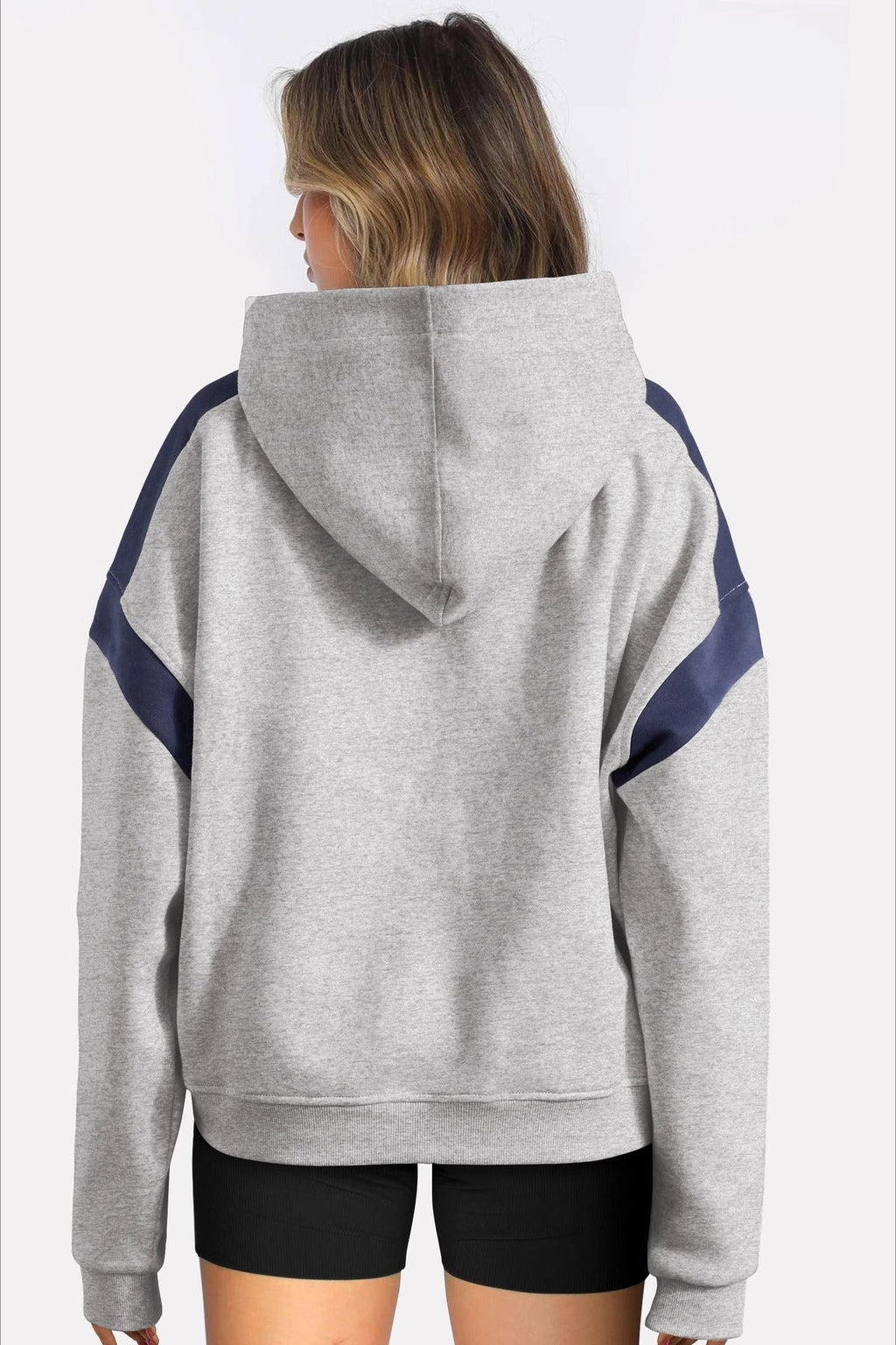 Color Block Oversized Pullover Hoodie