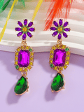 Carnival Geometric Flower Trendy Temperament Light Luxury Versatile Fashionable Earrings