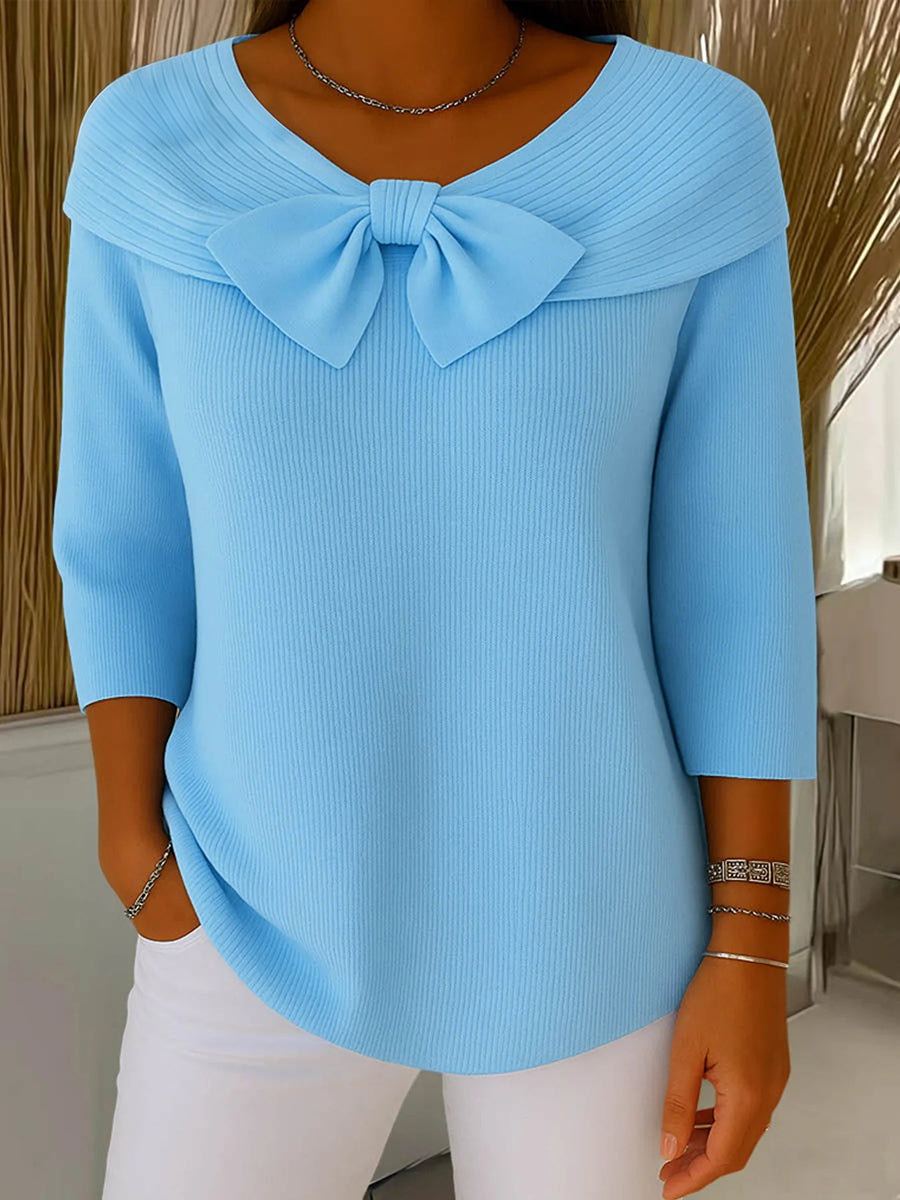 Women's Christmas Bow Casual Tops