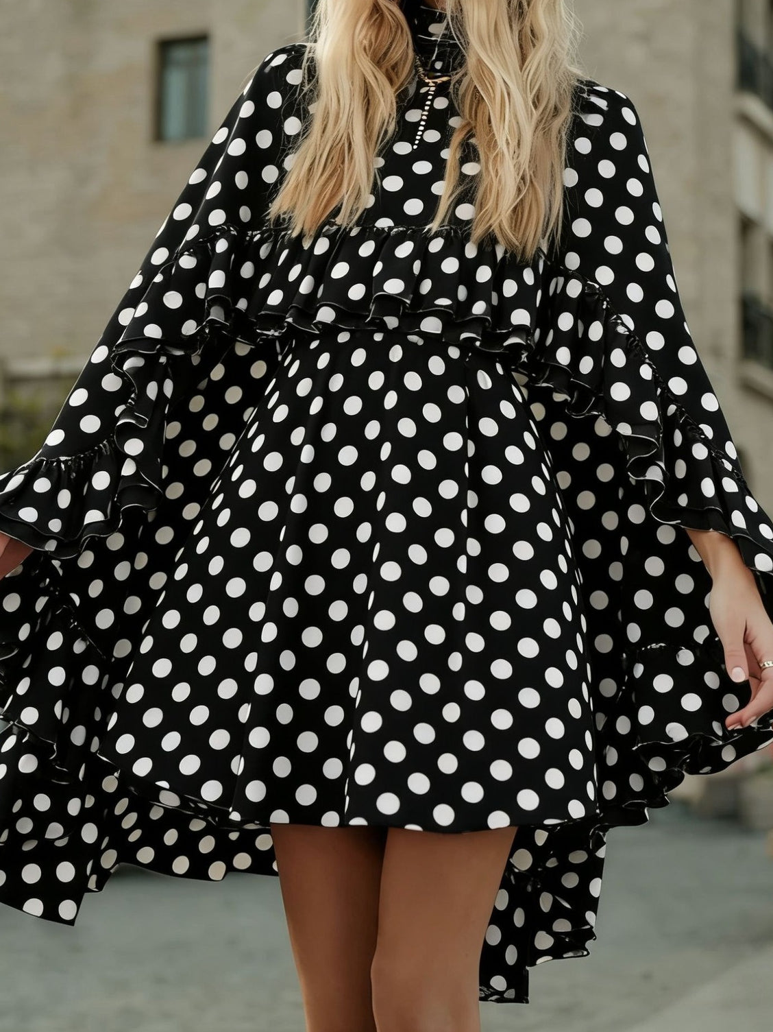 Elegant Chiffon Dress Fashion Inner Match Strap Two-Piece Set