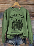 Women's Vintage Halloween Witch Party Sweatshirt