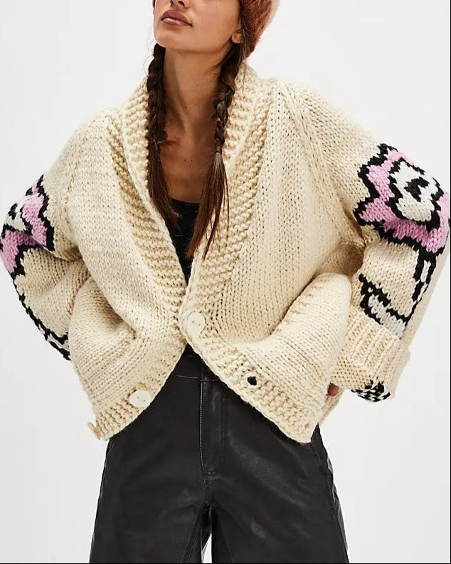 Graphic Print Cardigan