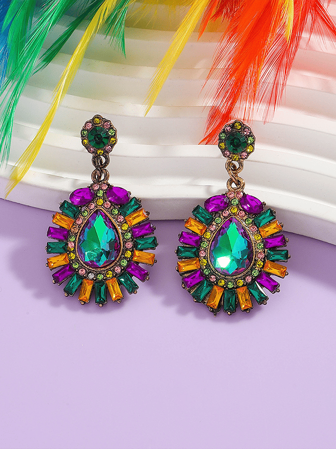 Carnival Geometric Flower Trendy Temperament Light Luxury Versatile Fashionable Earrings