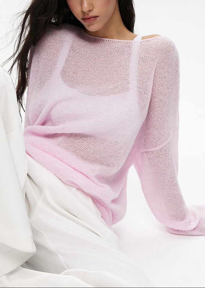 Lightweight See Through Knit Blouse