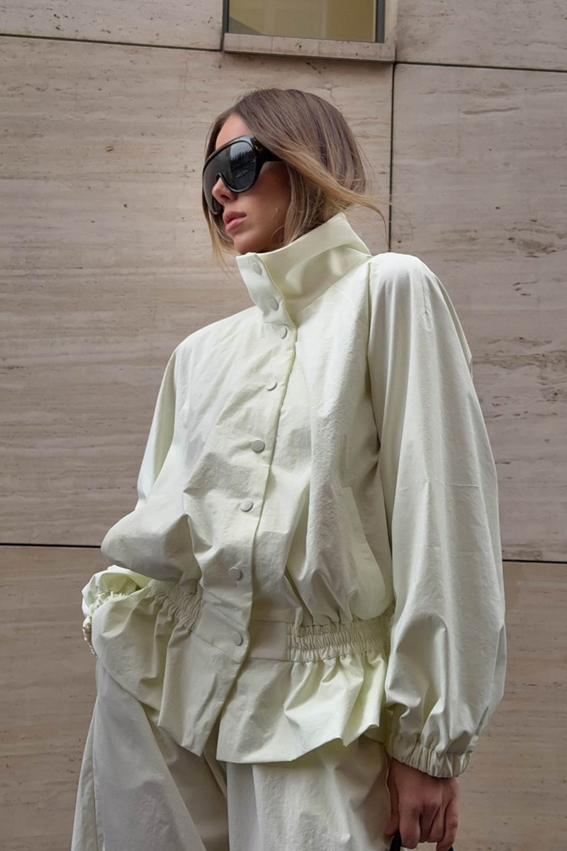 Stand Collar Jacket Jogger Pants Set