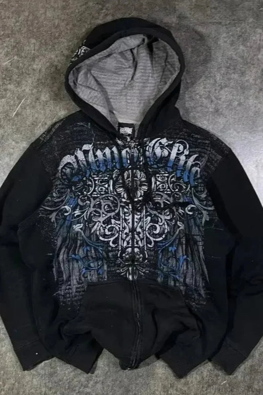 Fashion Trend Fleece Padded Zipper Hoodie