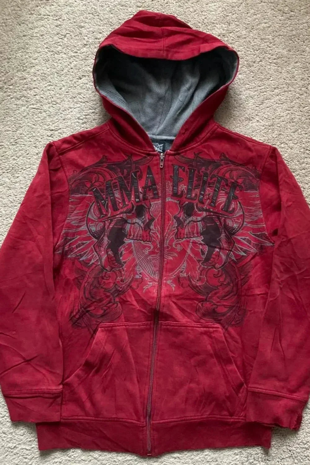 Fashion Trend Fleece Padded Zipper Hoodie