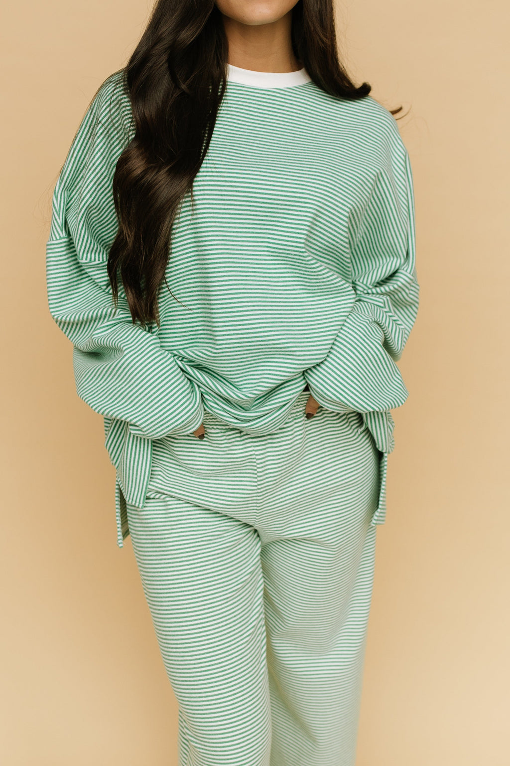 FINAL SALE - Porter Fleece Stripe Top