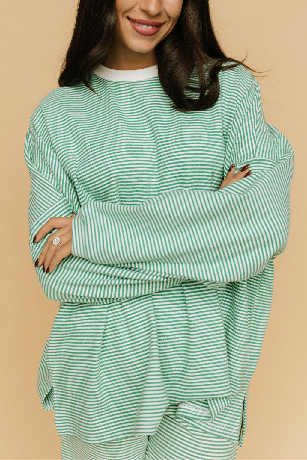 FINAL SALE - Porter Fleece Stripe Top