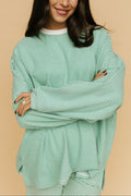 FINAL SALE - Porter Fleece Stripe Top