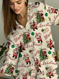Women's Vintage Santa Pajama Set