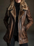 Casual Vintage Wool Sheepskin Warm Coat