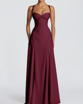 Twist-Front Sweetheart Maxi Dress