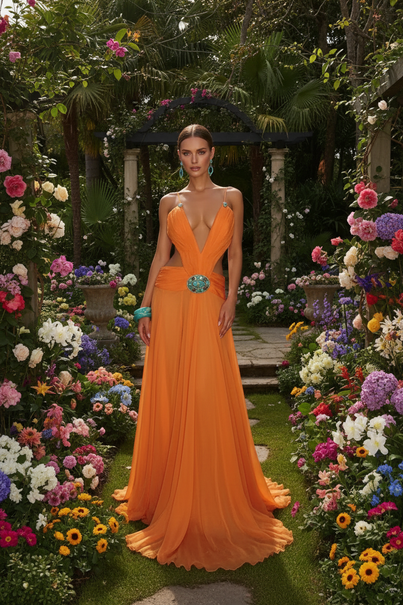 Orange Dress – Garden