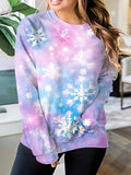 Christmas Fantasy Snowflake Long Sleeve Casual Top