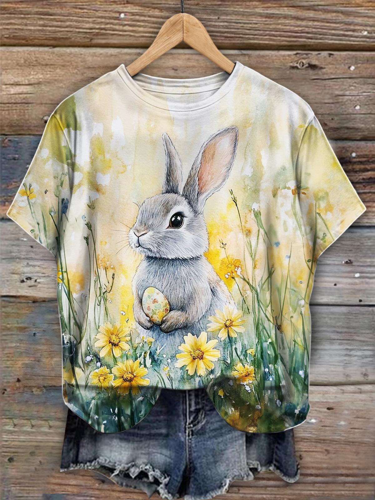Easter Bunny Crew Neck T-shirt