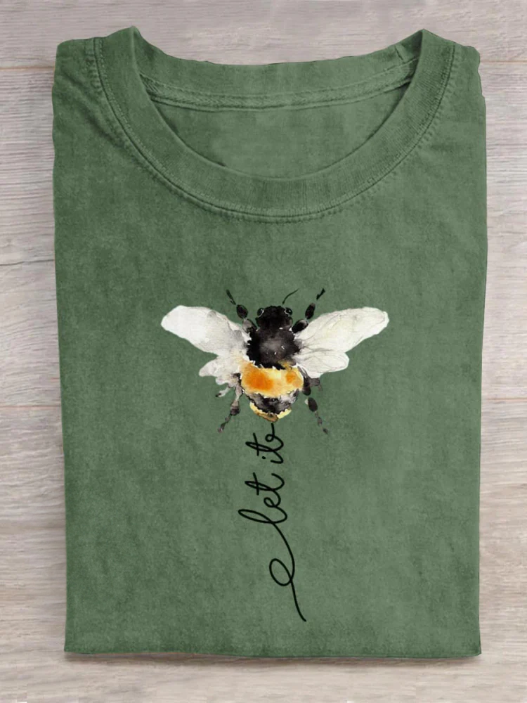 Let It Bee Art Crew Neck T-shirt