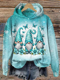 Winter Ice and Snow Dwarf Long Sleeve Printed Hoodie