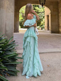 Mint Green Ruffle Maxi Dress
