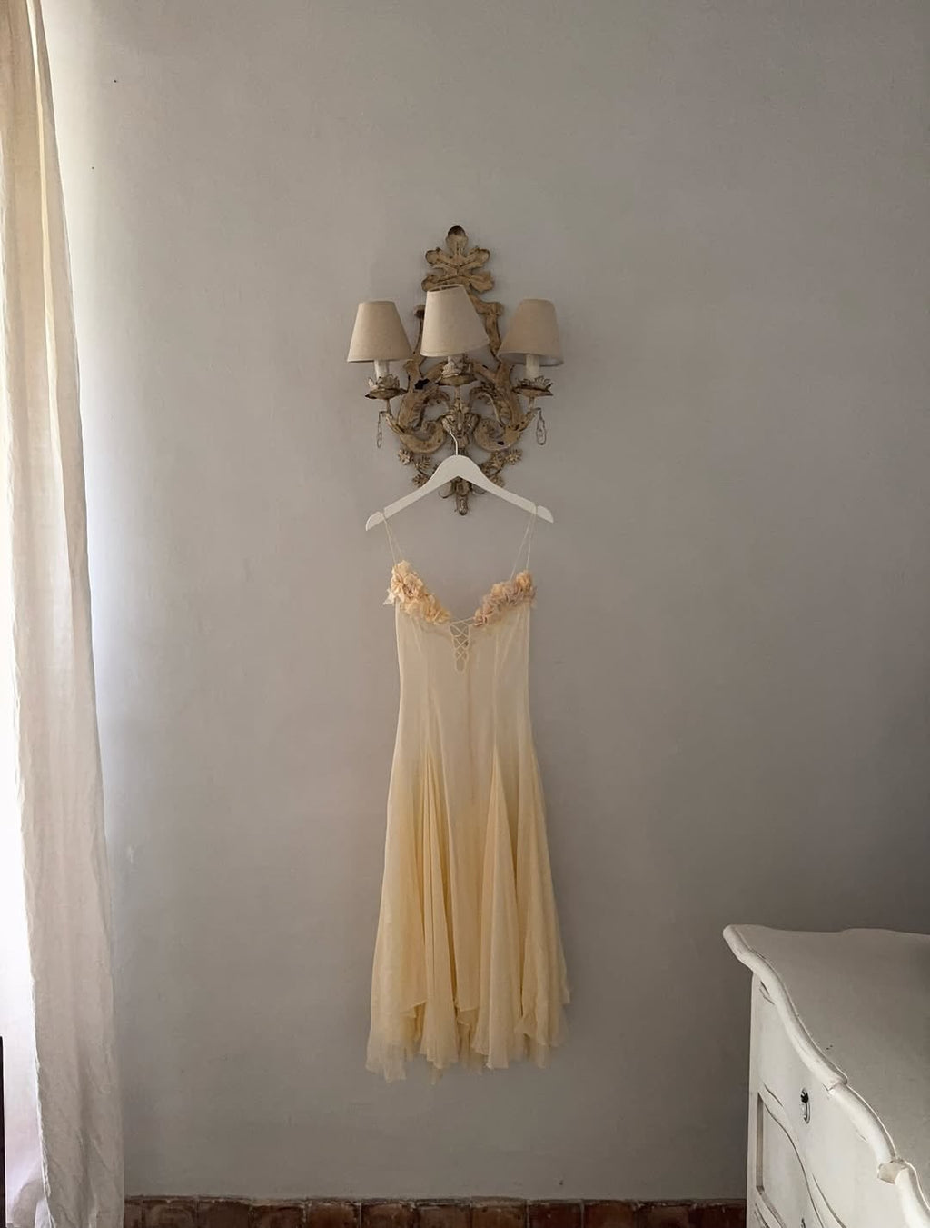 Cream White Strapless Draped Midi Dress